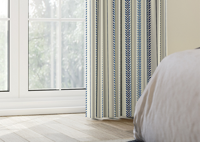 Laurel Stripe, Royal - Made to Measure Curtains - Image 5